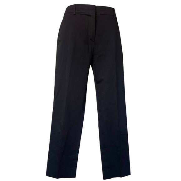 Max Mara pants trousers size 10 black straight leg cotton stretch career cady - Picture 3 of 8